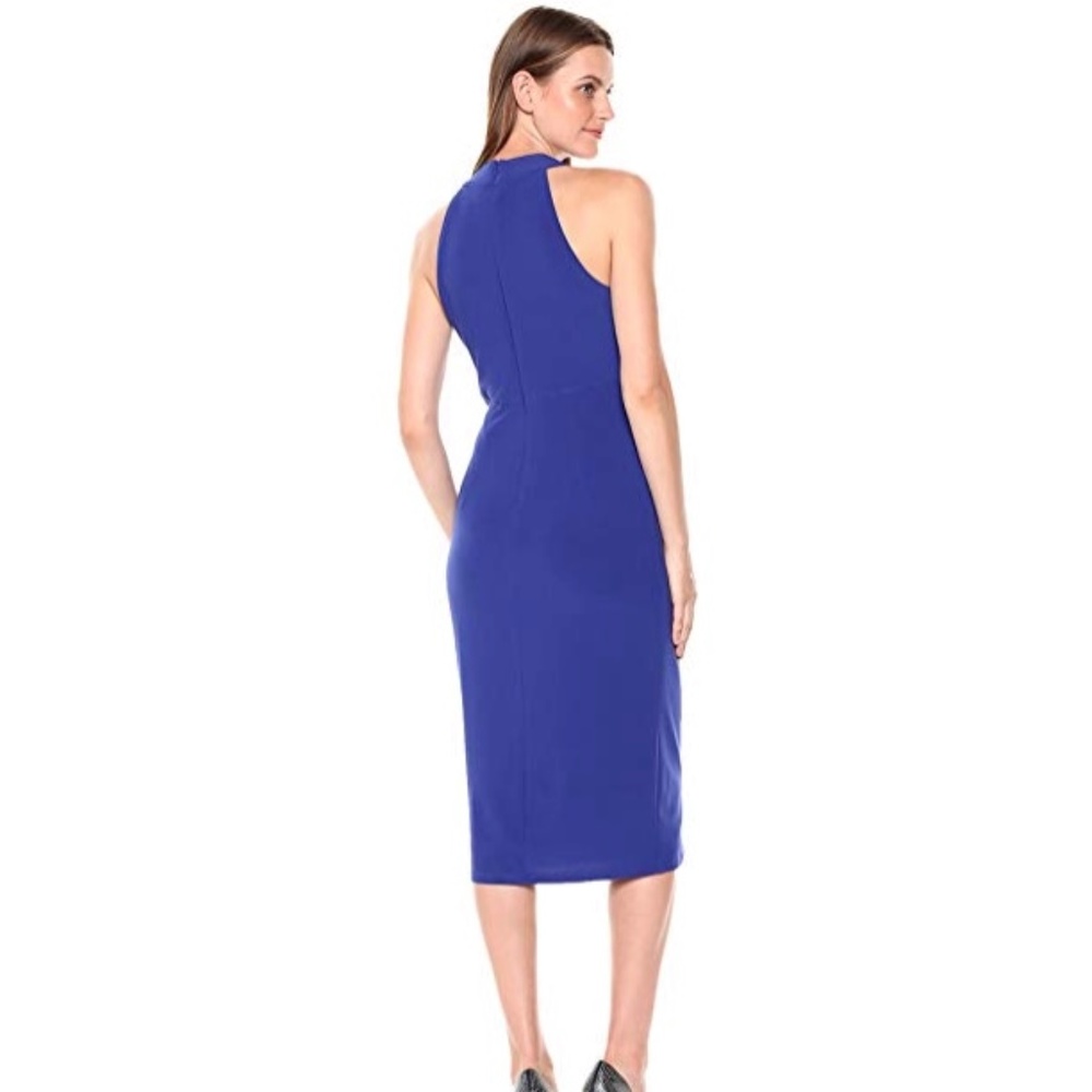Maggy London Knot Front Midi Dress - Picture 2 of 7